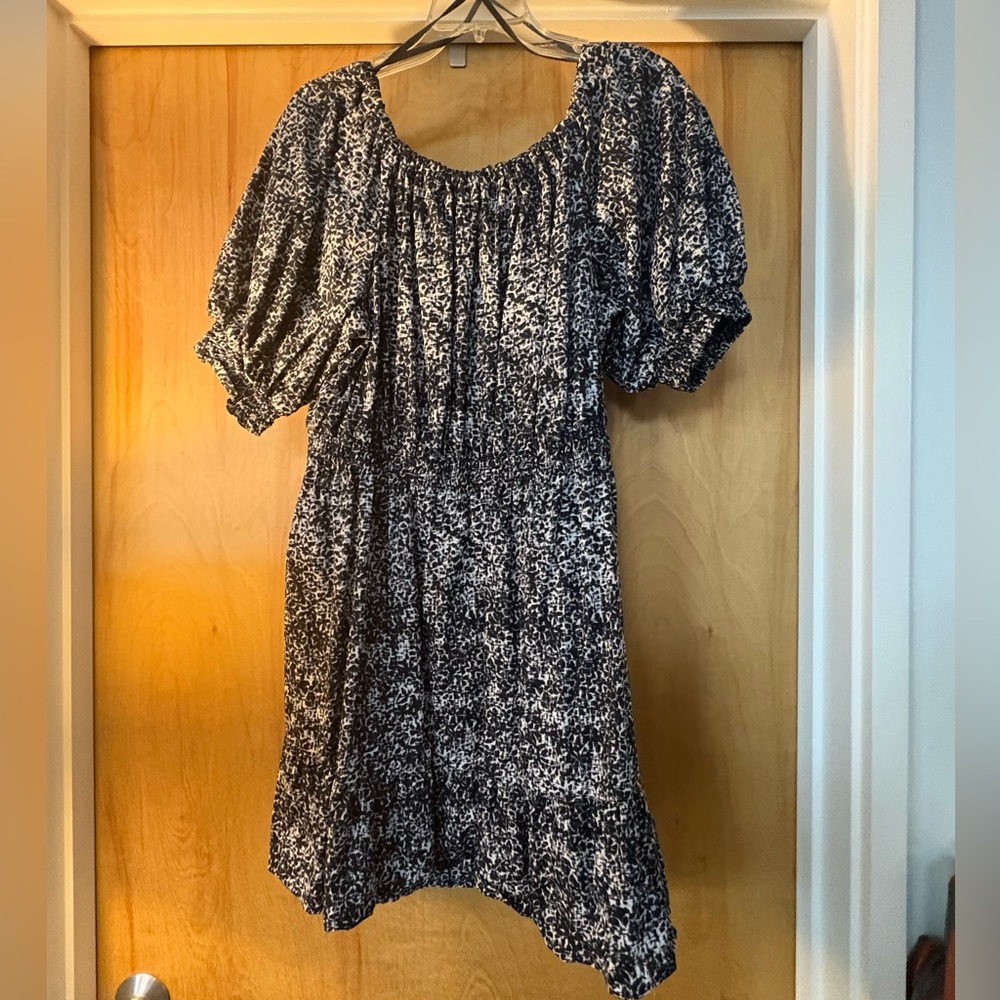 Black & White Poplin Dress